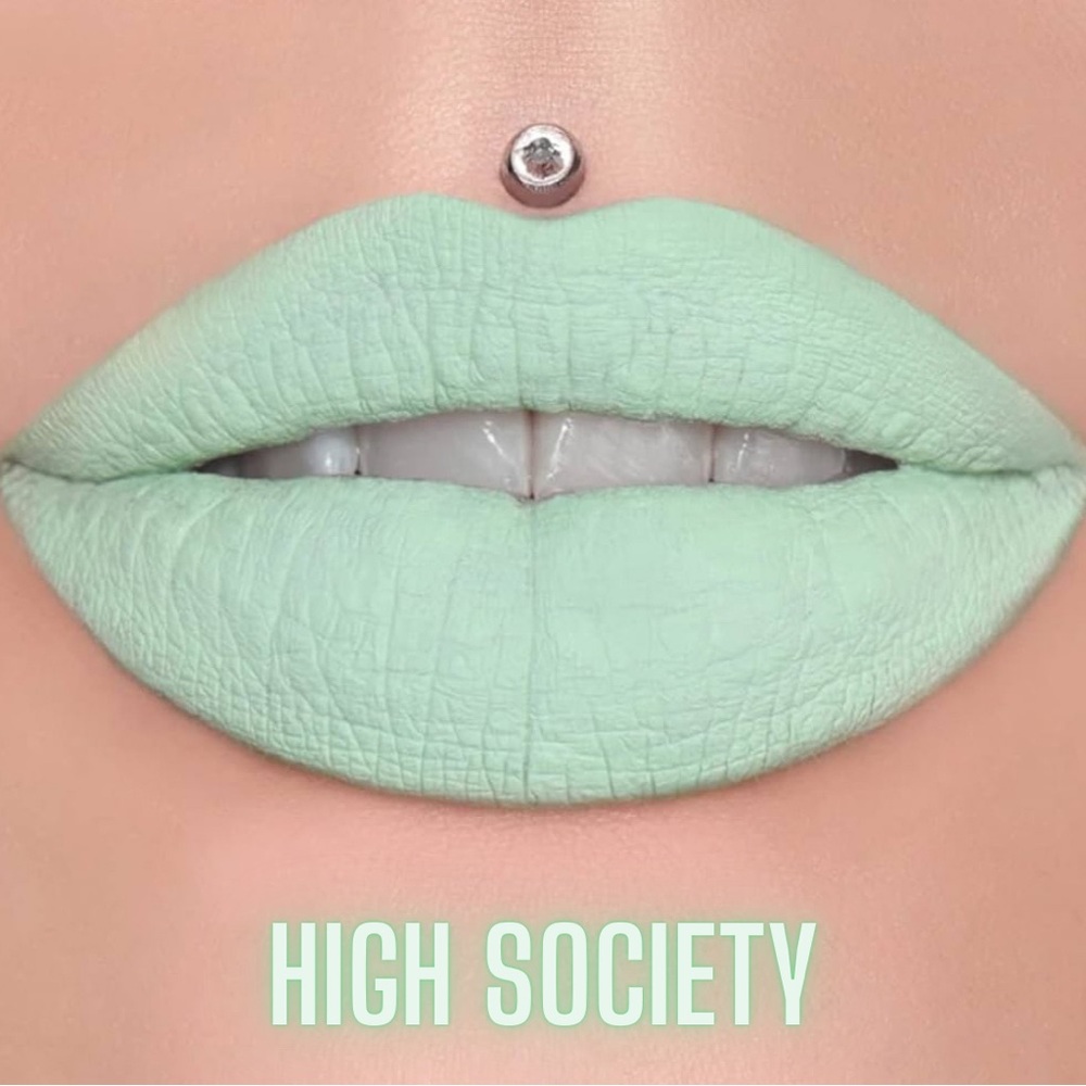 Jeffree Star High Society Pastel Mint Green Velour Liquid Lipstick Kawaii Fairy